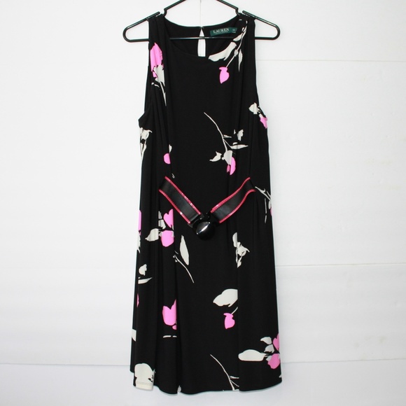 Ralph Lauren Dresses & Skirts - Ralph Lauren Womens Floral Black Dress Size 18W